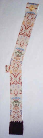 FULL TAPESTRY  CORONATION WITH WINE TASSELS DEACON STOLE