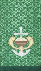 Fish, Loaves and Anchor Lectern Hanging