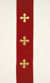Red Velvet w/Gold Chiesa Crosses Lectern Hanging