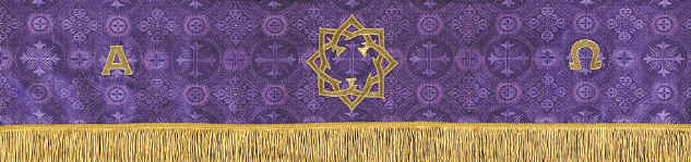 Crown of Thorns on Indigo Church Altar Frontal