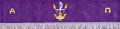 Chi-Rho Crown and Wheat Alpha Omega Altar Frontal