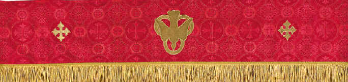 Dove and Rings Brocade Church Altar Frontal