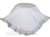 Cotton Embroidered Christening Blanket with Ruffles