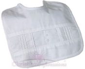 Boys Cotton Pintucked Christening Bib