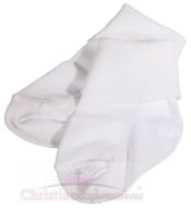 Boys White Christening Anklet Plain