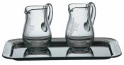 Glass Church Cruet Set with Tray