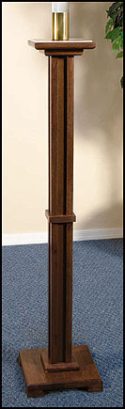 Paschal Candlestick Holders Maple Stain