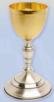 Gold and Silver Two Tone Communion Chalice 20 Oz.