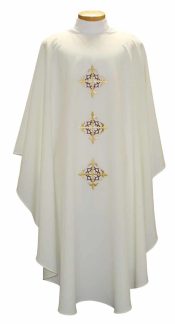 Triple Cross and Crown Lenten Clergy Chasuble