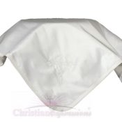 Silk Dupioni Christening Blanket with Embroidered Cross