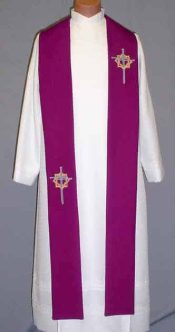 CROWN OF THORNS WITH LONG NAILS Overlay Stole