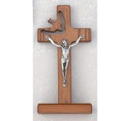 WALNUT CUT OUT HOLY SPIRIT Confirmation CRUCIFIX