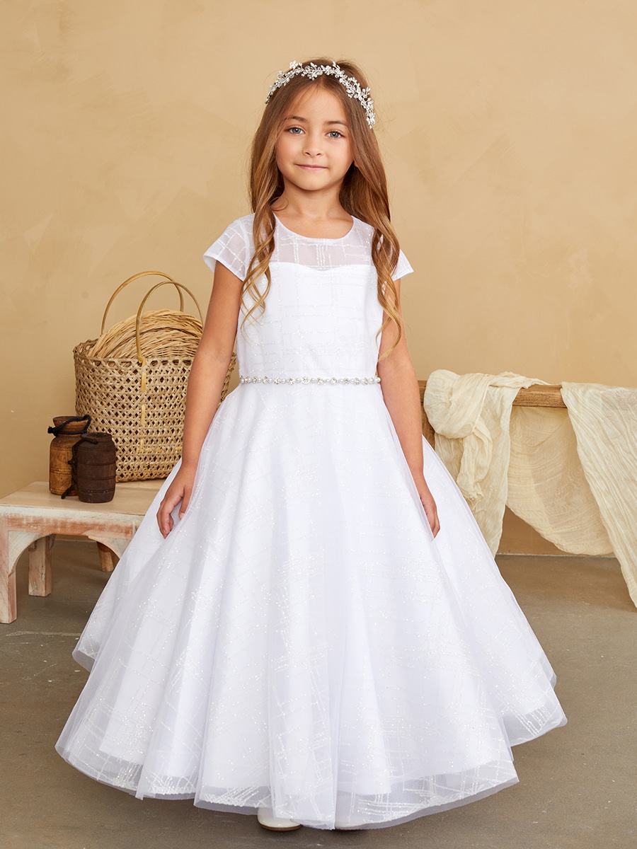 In Stock Size 10 Glitter Tulle  Magda  First Communion Flower Girl Dress
