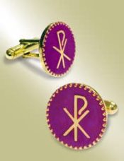 Cuff Link - Chi-Rho Symbol
