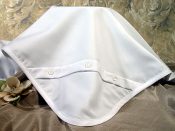 Boys Gabardine Christening Blanket with Buttons