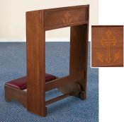 Padded Church Kneeler With Silk Screened Cross