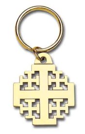 Jerusalem Cross Keyring