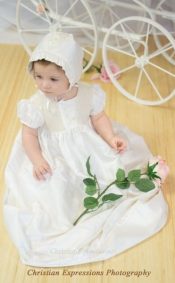 Serena Silk Christening Gown