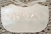 Christening Bib w/Satin Bows