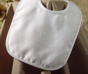 Boys Large Matte Bib with Screened Cross