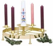 Solid Brass Church Advent Wreath