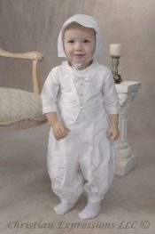 Robert Silk Christening Romper