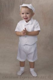 David Christening Romper