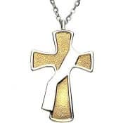 Deacon's Cross 2-toned Pendant