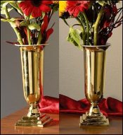 Altar Vases Set of Two Brass
