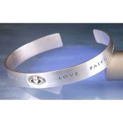 Irish Claddagh Christian Cuff  Bracelet