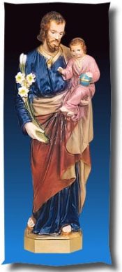St. Joseph and Child Jesus Outdoor Statue Full Color