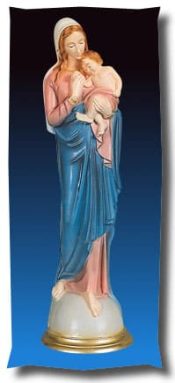 Madonna and Child Outdoor Statue Full Color