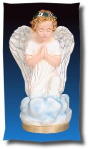 Kneeling Angel Outdoor Statue Full Color
