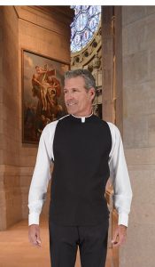 Wool Blend Washable Roman Clergy Shirtfront Vest