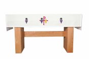 Chi Rho Cross and Grapes Communion Table Cover