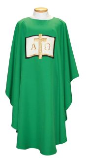 Alpha Omega Cross Clergy Chasuble