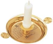 Baptismal Candlestick with Etched Prayer