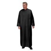 Black Front Wrap Clergy Alb