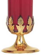 Bright Gold Plated Church Votive Stand 5 1/2"