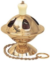 Bronze Oval Church Censer and Boat