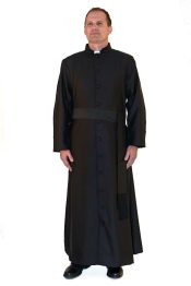 Traditional Black Roman Clergy Cassock