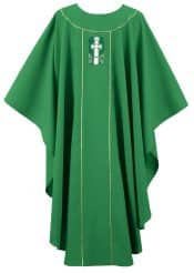 Green Irish Celtic Cross Chasuble