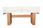 Pax Symbol Cross Communion Table Cover