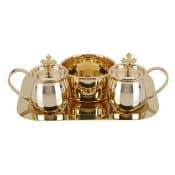 Church Cruet Set with Tray & Bowl - Stainless Steel