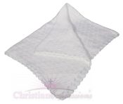 Soft Cotton Christening Shawl