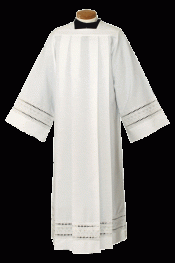 Clergy Alb with Embroidered Eyelet