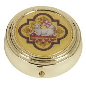 Communion Agnus Dei Pyx with Epoxy Lid 3/pk