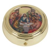 Communion Chalice Host Pyx with Epoxy Lid 3/pk