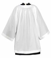 Cotton Blend Clergy Surplice with Round Neckline