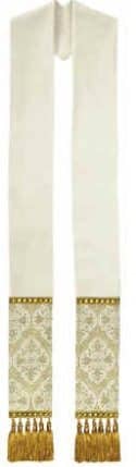 Cream with Tapestry Clergy Overlay Stole